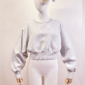 TNA Grey Cropped Sweatshirt